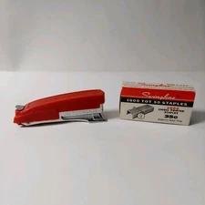 Vintage Swingline Tot 50 Mini Stapler Red With New Old Stock Of Tot 50 Staples