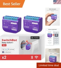 12-Pack Smart Relay Switch with Bluetooth & Wi-Fi for Seamless Home Automation