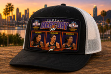 NBA JAMS Phoenix Mercury Hat, Removeable Metal Patch, Snapback
