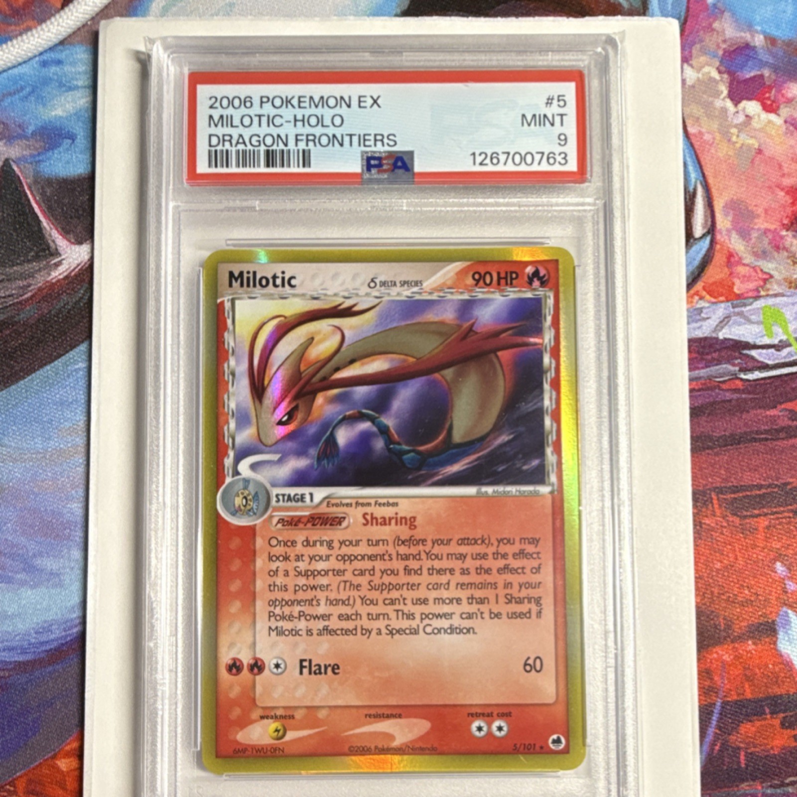 Pokémon Milotic ex Holo Rare 5/101 Dragon Frontiers PSA 9 2006 English