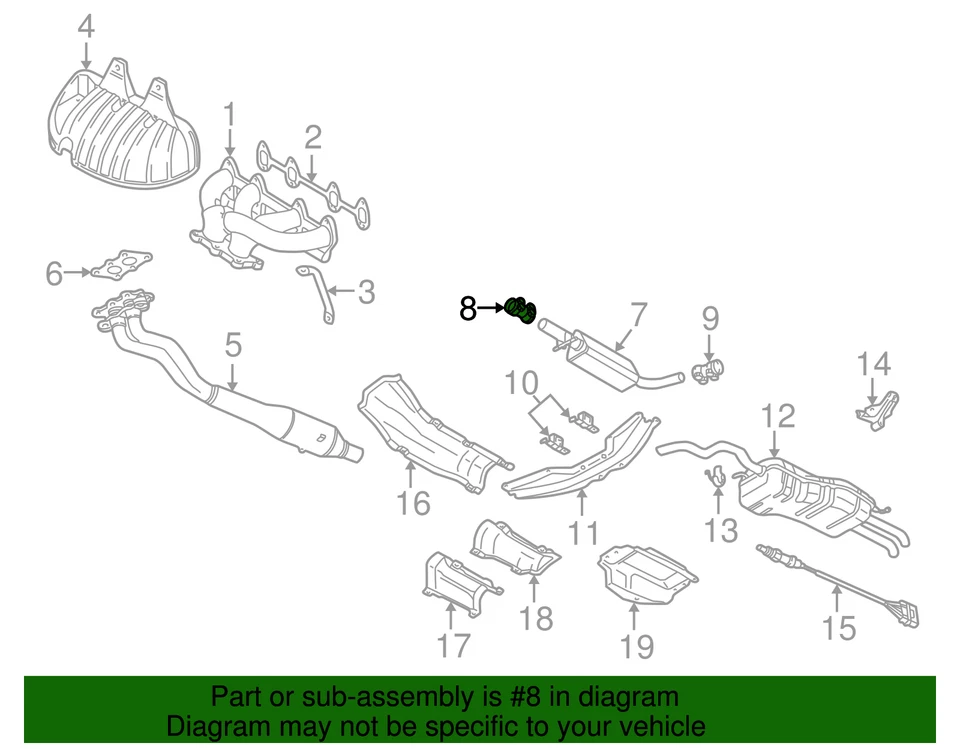 Abrazadera silenciador delantera original Volkswagen 357-253-141-A Foto 2 de 3