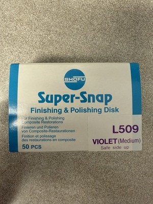Shofu Super-snap Finishing And Polish Disk  Medium 50 Pcs Safe Side Up