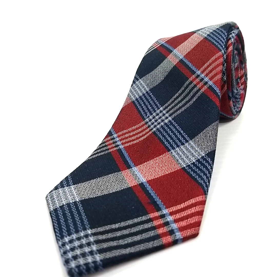 Cravate Homme JOS. A. BANK 100% Soie Rayée Rouge - Neuf Avec étiquettes