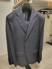 EDIFICE Navy suit CANONICO striped wool 44 fully lined