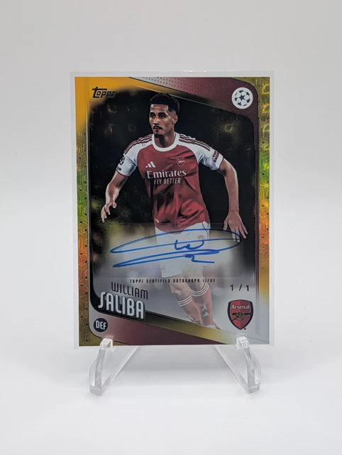 2025-26 Topps UCC Flaglship William Saliba 1/1 Foilfractor Auto