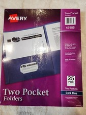 Avery 2-Pocket Folder Letter-size -Dark Blue 47985