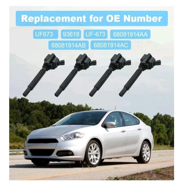 JDMON Ignition Coils Pack and Spark Plug Compatible with 2013-2016 Dodge Dart... Foto 3 de 4