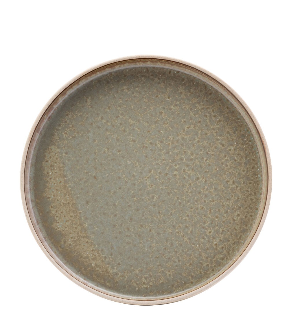 Walled Plate Porcelain Crafted Green Serving Goa For Bar 10.25"" (26Cm) Pack Of 6