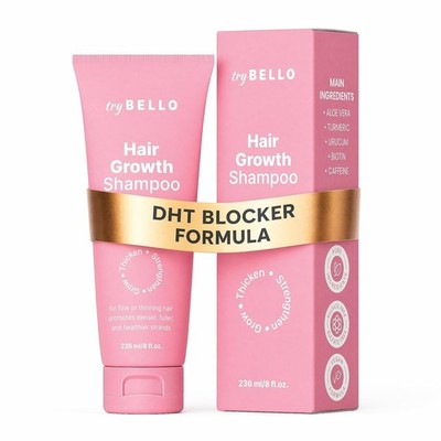 Trybello Hair Growth Shampoo | Natural Thickening & Scalp Detox | Sulfate Free,
