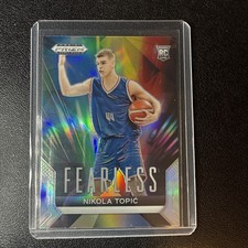 2024 Panini Prizm NBA Draft Picks Nikola Topic Fearless Silver Prizm RC #12