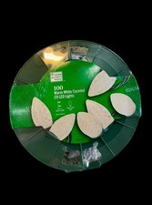 Home Accents Holiday 65ft 100 String Warm White Faceted C9 LED Christmas Lights