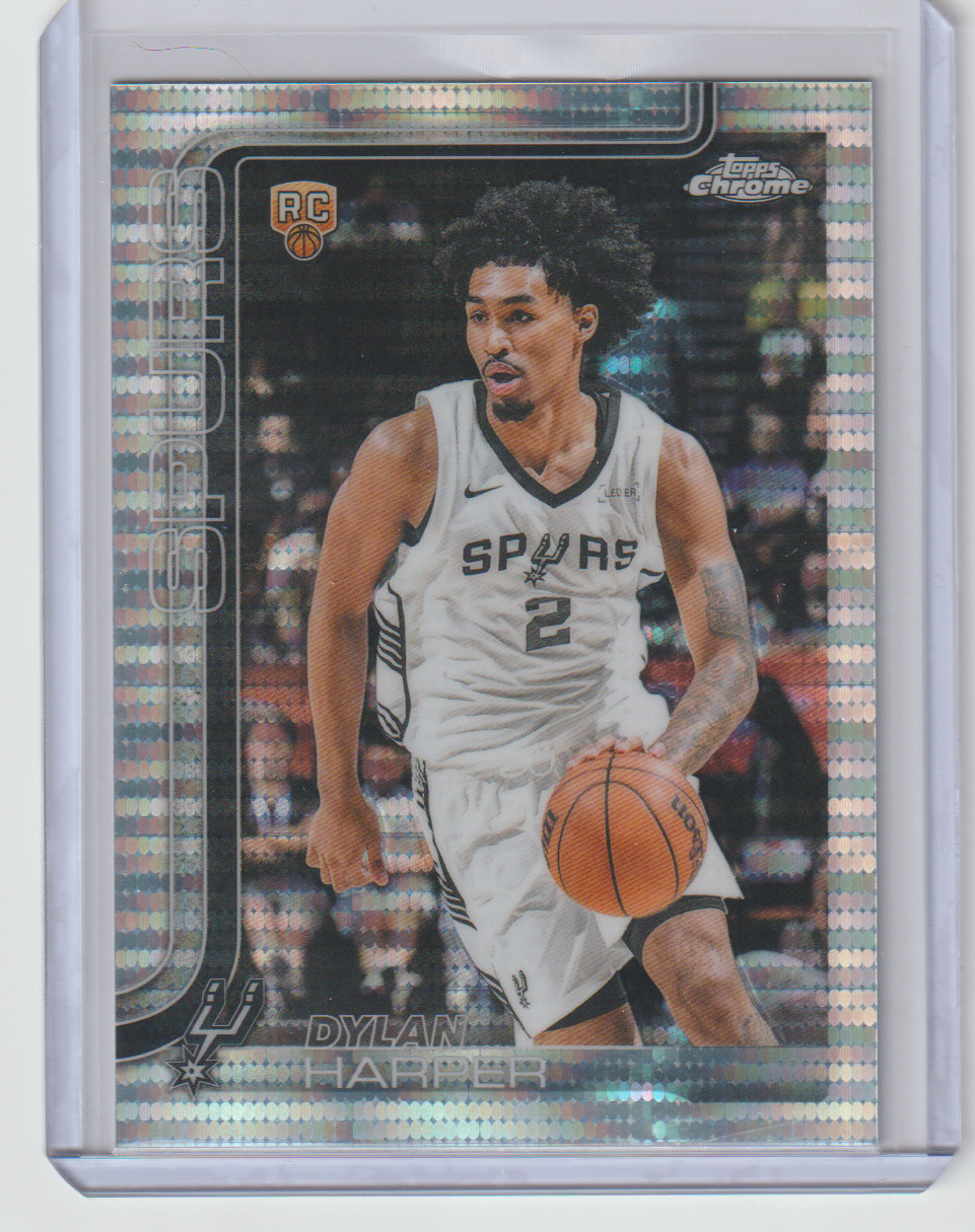 Dylan Harper 2025-26 Topps Chrome X-fractor Rookie Card RC #252 Spurs