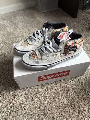 VANS Half Cab Men s Mid Top Lace-Up Sneakers Gray Multicolor Rubber Sole NWB