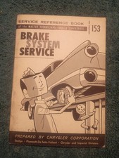 1960 Chrysler Plymouth Dodge Desoto Brakes Shop Book Original Training Manual