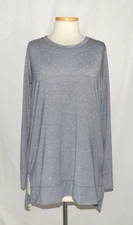 Patagonia Womens "Glorya" Long Sleeve Side-Split Top Gray Heather Pullover L NEW