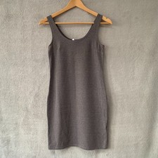 H&M Divided Grey Sleeveless Bodycon Midi Dress Size S Stretch Women's VGC