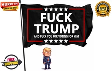 Anti Trump Banner 3x5 – Funny Political Flag for Outdoor Yard & Wall Decor