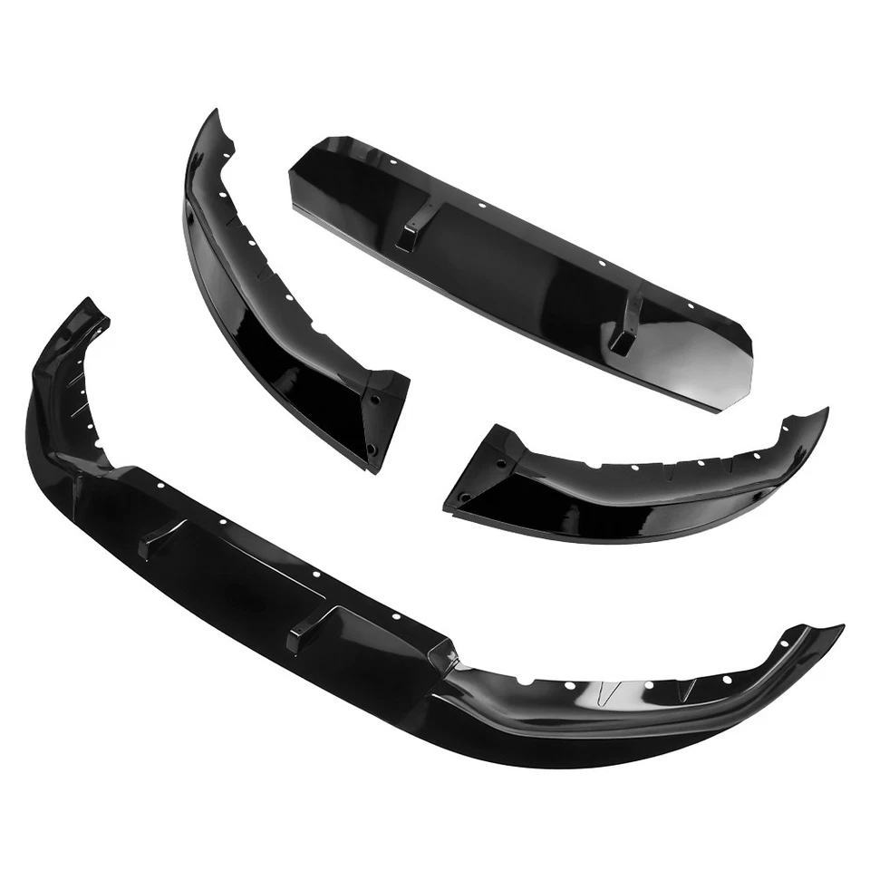 Labio de alerón de parachoques delantero negro brillante para BMW Serie 5 G30 540i M Sport 21-23 Foto 4 de 4