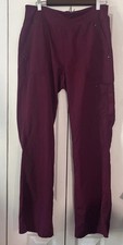 Healing Hands Women  s Burgundy/Wine Size Med Tall Scrub Pants Style 9133T