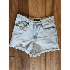 Vintage Distressed High Rise Cut Off Denim Jean Shorts