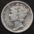 1921 10c Mercury Dime - VG Cleaned