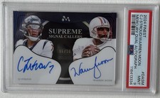 CJ Stroud x Warren Moon PSA POP 2 SSP 2024 Topps Finest Mercury Dual Auto /10