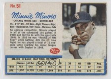 1962 Post Minnie Minoso #51 HOF f6p