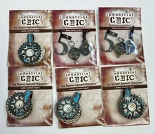Lot of 6 Industrial Chic Pendents & Charms Susan Lenart Kazmern Steampunk