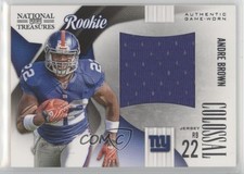 2009 Playoff National Treasures Rookie Colossal Materials 50/50 Andre Brown sq1
