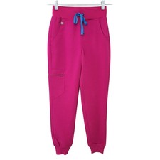 Figs High Waisted Zamora Petite Jogger Scrub Pants Womens Size XXS/P Pink NWT