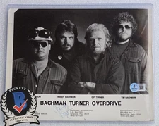 BACHMAN TURNER OVERDRIVE SIGNED BECKETT BAS COA AUTOGRAPHED RARE 8X10 PHOTO BTO