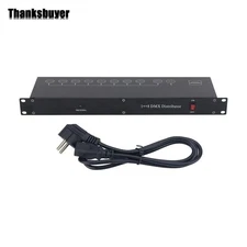 DMX512 8CH DMX Distributor Amp&Splitter Standard for Stage Lights PAR Beams