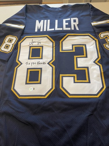 Anthony Miller Autographed Signed San Diego Chargers Chargers #83 CUSTOM Home Orange JERSEY Beckett inscribed 