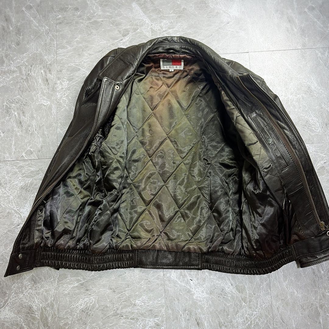 Archive FLYING TIGERS A-2 Leather Flight Jacket L Dark Brown