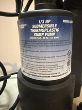 Superior Pump 92330 1/3 HP Thermoplastic Submersible Sump Pump with Tethered NOS