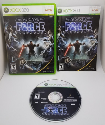 Star Wars The Force Unleashed (Microsoft Xbox 360, 2008) *Complete*