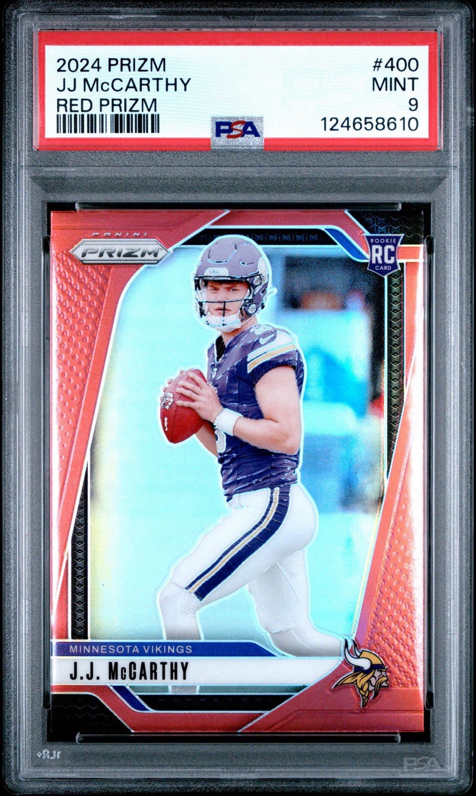 2024 Prizm - JJ McCarthy #400 Red Retail Prizm Rookie RC SSP Minnesota Vikings