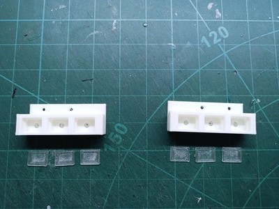 Tamiya Bruder Anhänger Umbau Rücklichtschaufeln mit klaren Linsen 3D gedruckt