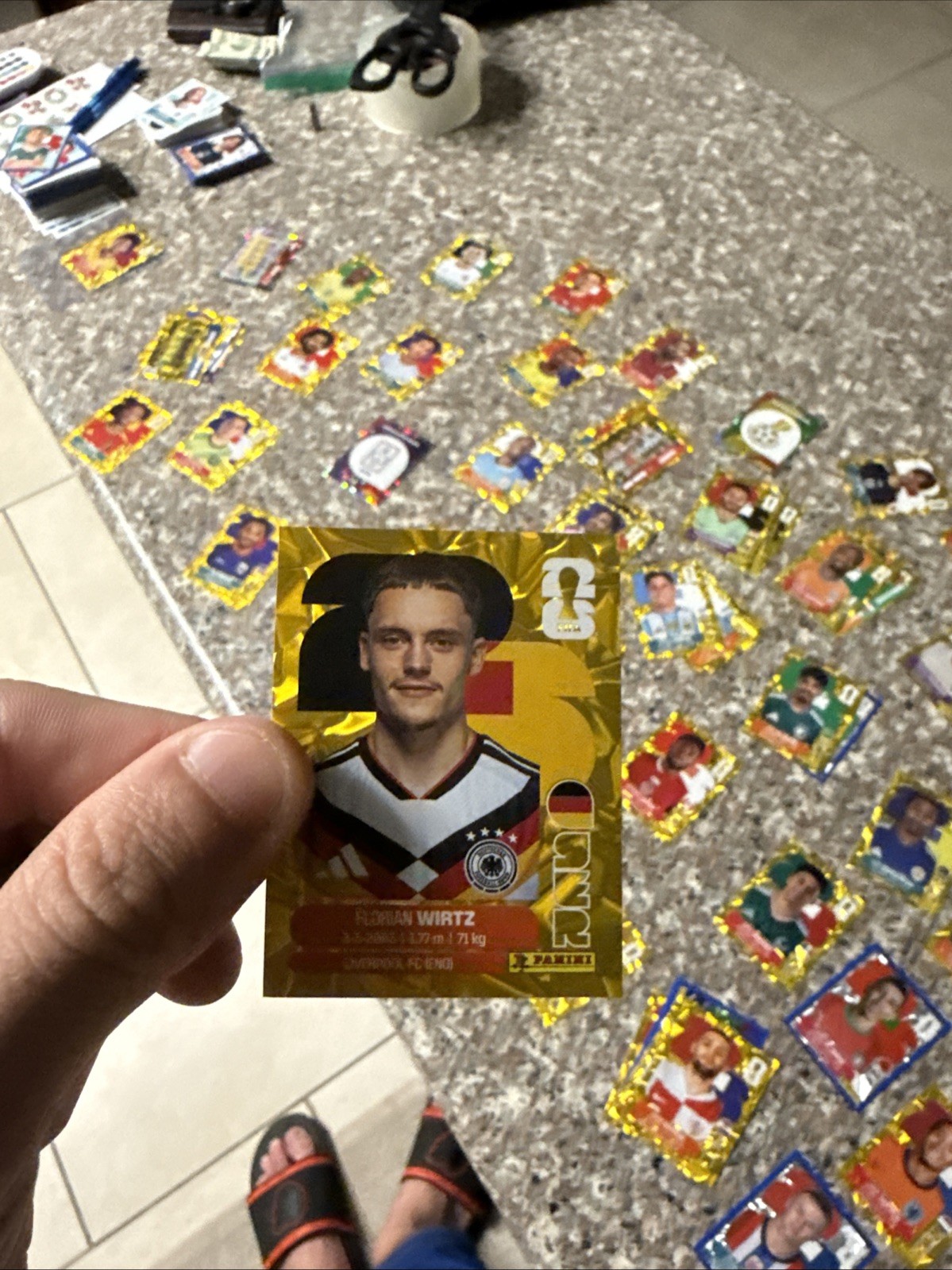 Panini Fifa World Cup 2026 Florian Wirtz GER 11 Gold Crumple Parallel Sticker