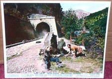 VON RYAN'S EXPRESS 1965: UK Lobby Card (At Tunnel) Frank Sinatra Trevor Howard
