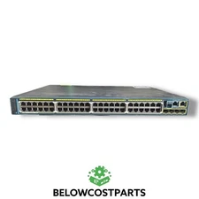 📡 Cisco WS-C2960S-48LPS-L 48-Port PoE+ Gigabit Switch w/ 4 SFP Uplinks – Used