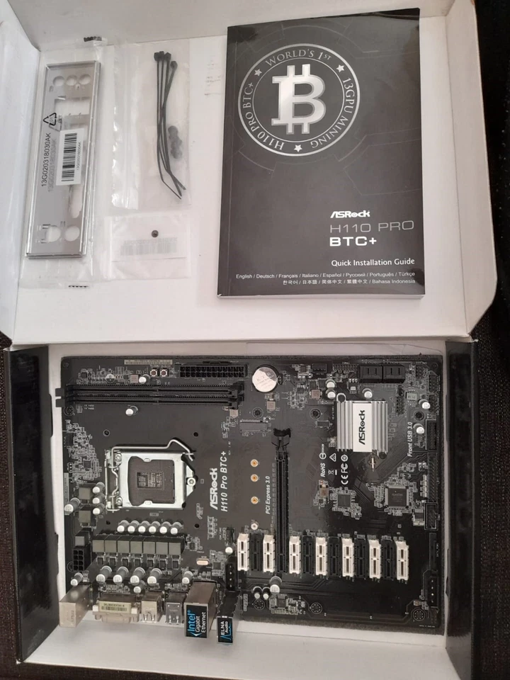 Placa Base ASRock H110 Pro BTC+ - LGA 1151 Motherboard - Imagen 2 de 4