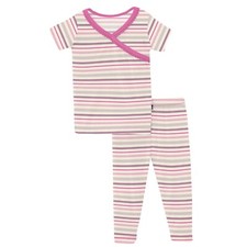 KicKee Print Pajama Set- Whimsical Stripe - 12-18 Months
