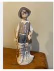 Retired Lladro Fisher Boy Nino Pescador Valencia  Spain 4809 Glossy 8.5" RARE