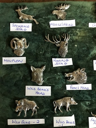 Zinn Pin Anstecker Brosche Hirsch Wildschwein Geweih Britisch Made bis 30% Rabatt - Bild 2 von 3