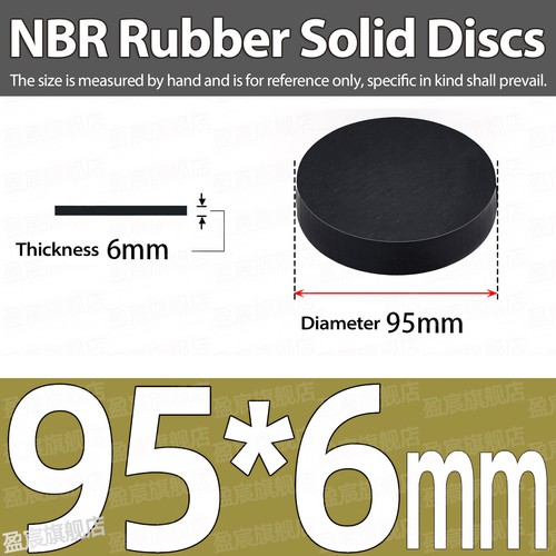NBR Rubber Solid Discs Flat Round Pad Sealing Non-Slip Cushioning Dia 5mm-150mm - Bild 213 von 266