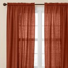 Rust Orange Linen Curtain Two Panel Custom Size Linen Curtain Bohemian Curtains