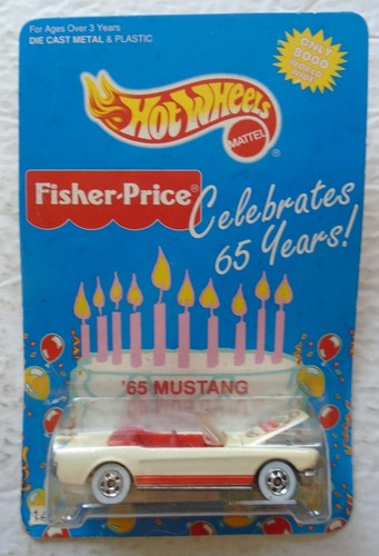 Hot Wheels Fisher Price '65 Ford Mustang Maßstab 1:64 Diecast Auto Mattel 1995