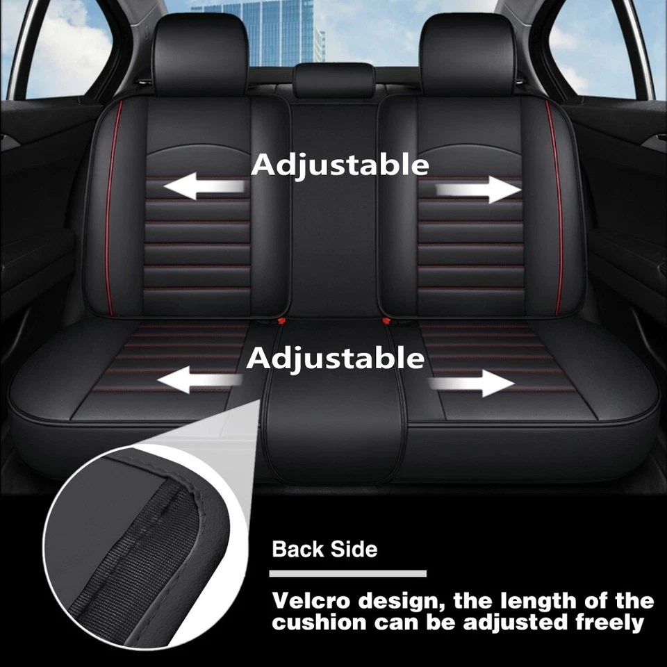 For Buick Car Seat Cover 5-Seat Full Set Leather Front Rear Protector Breathable - Изображение 4 из 4