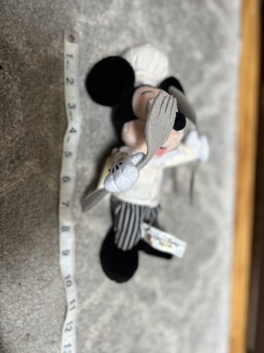 Disney Chef Mickey Mouse 8" Beanie Plush Stuffed Animal World Park Contemporary - Picture 3 of 4